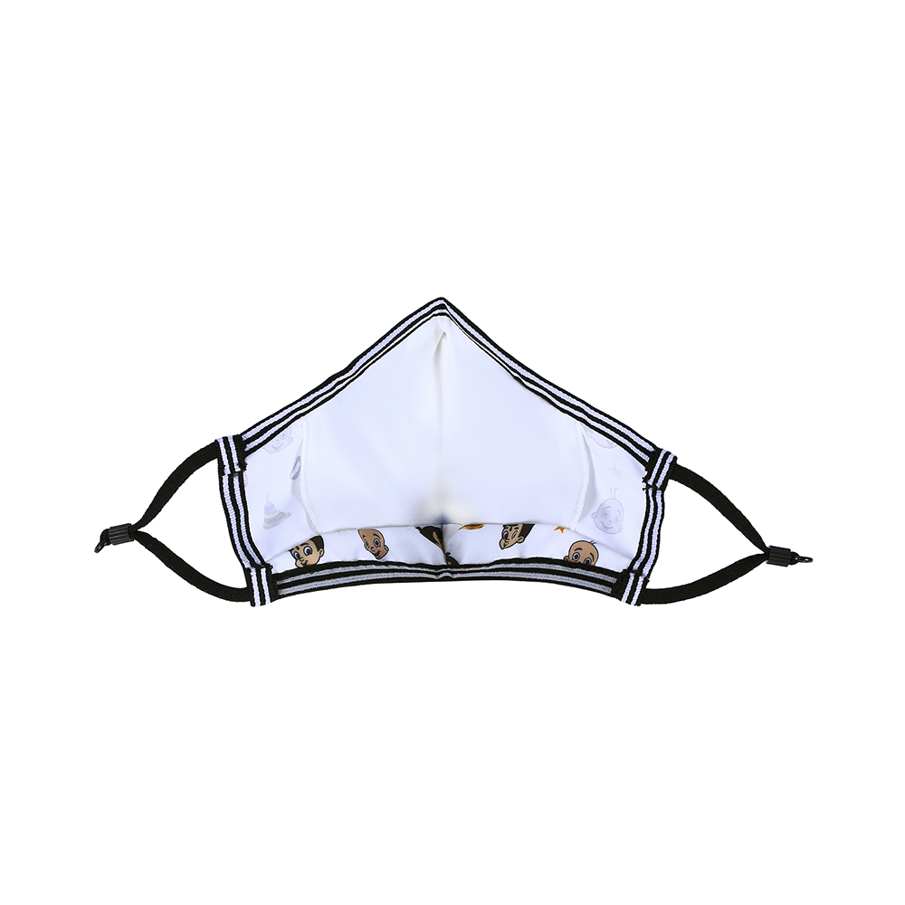 Vibe Chhota Bheem Premium Re-Usable Face Mask for Kids with 25 Filters Free Size Helicopter - Image 3