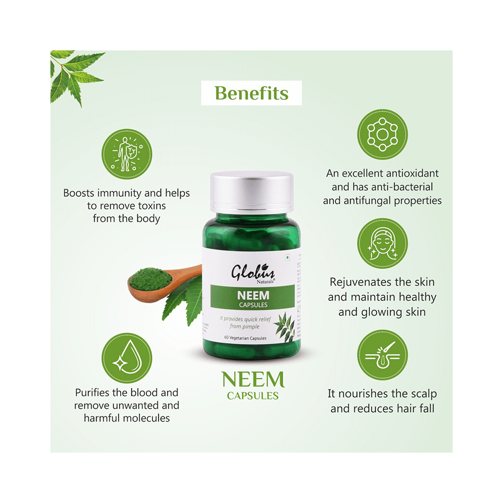 Globus Naturals Neem Vegetarian capsule - Image 4
