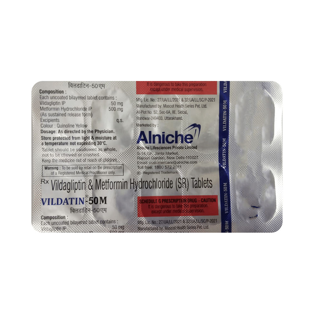 Vildatin 50 M Tablet SR