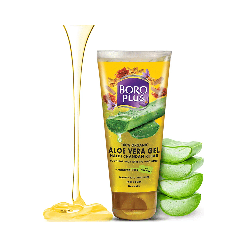 Boroplus Haldi Chandan Kesar 100% Organic Aloe Vera Gel with Vitamin E | Paraben & Sulphate-Free - Image 3