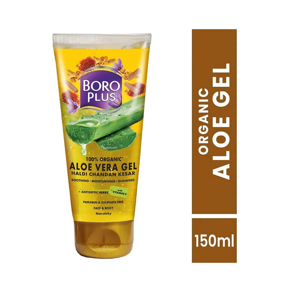 Boroplus Haldi Chandan Kesar 100% Organic Aloe Vera Gel with Vitamin E | Paraben & Sulphate-Free - Image 2