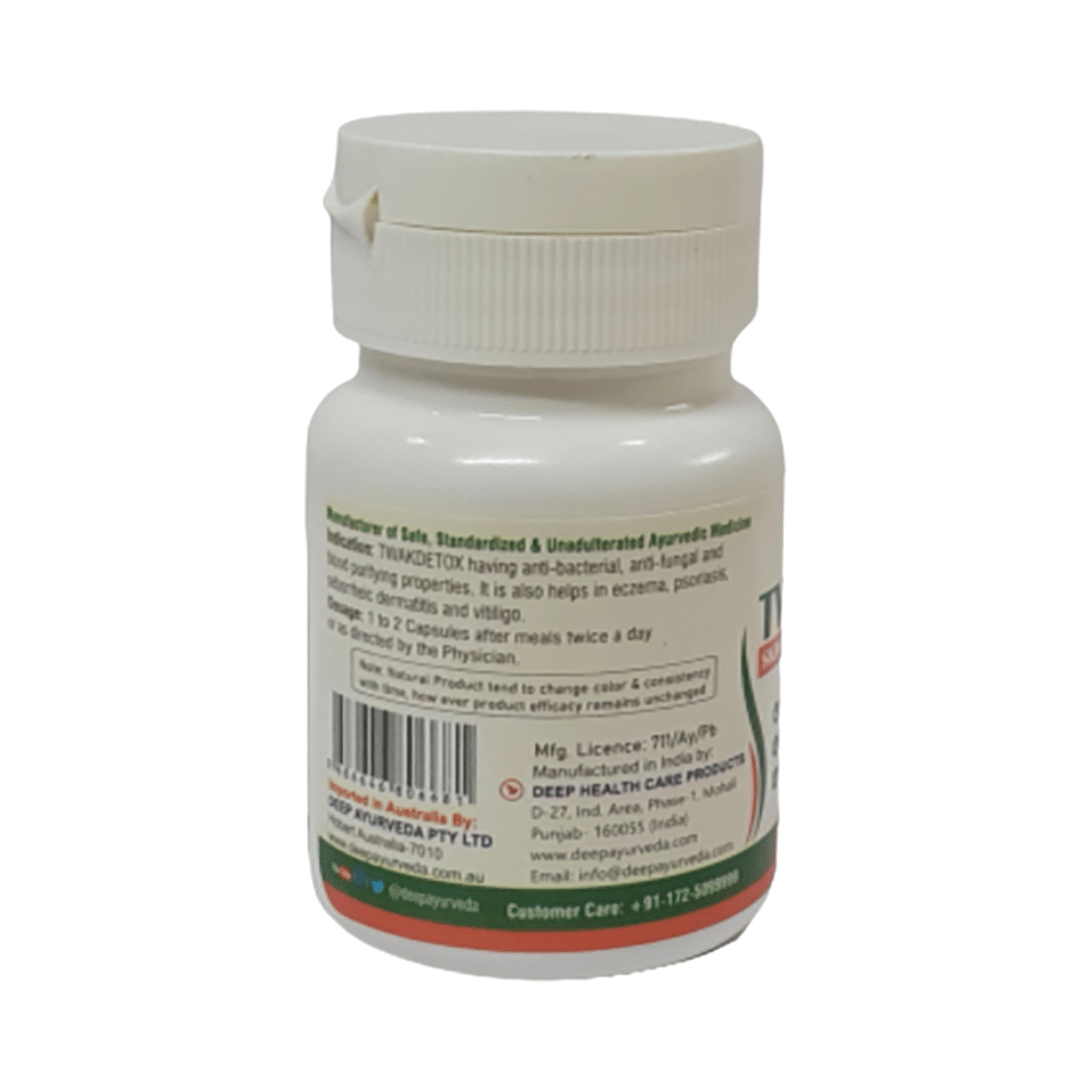 Deep Ayurveda Twakdetox Skin Care Herbal Formulation Extract Based Capsule - Image 2