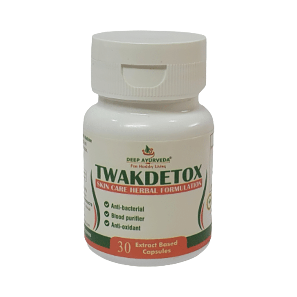 Deep Ayurveda Twakdetox Skin Care Herbal Formulation Extract Based Capsule - Image 1