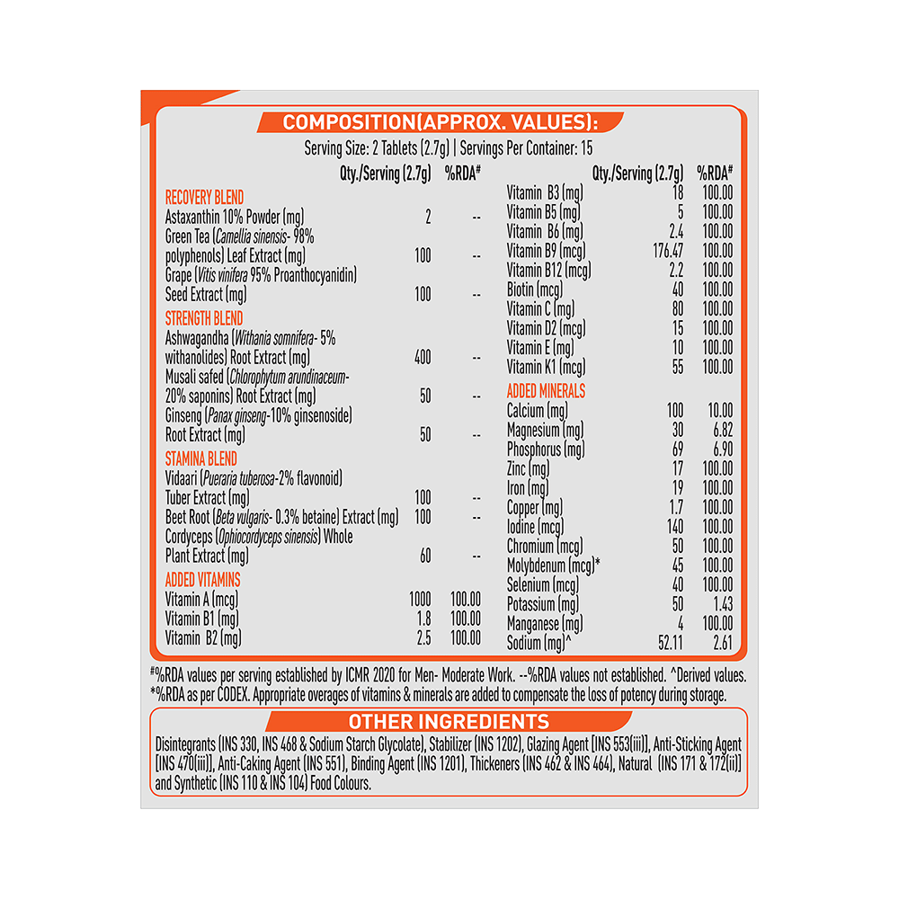MuscleBlaze Fuel One Sports Multivitamin Tablet - Image 4