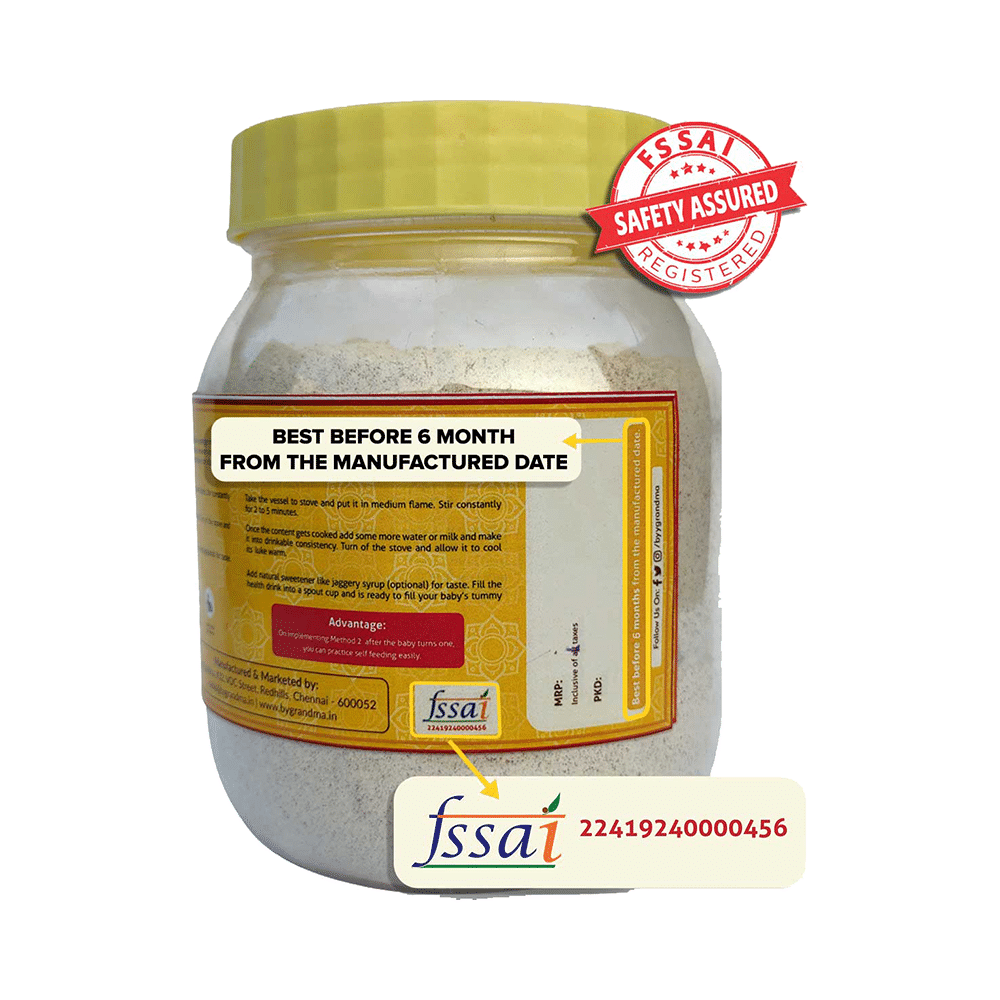 ByGrandma Kids Porridge Mix Above 1+Year Powder Sprouted Ragi, Green Gram, Dalia with Almonds - Image 2