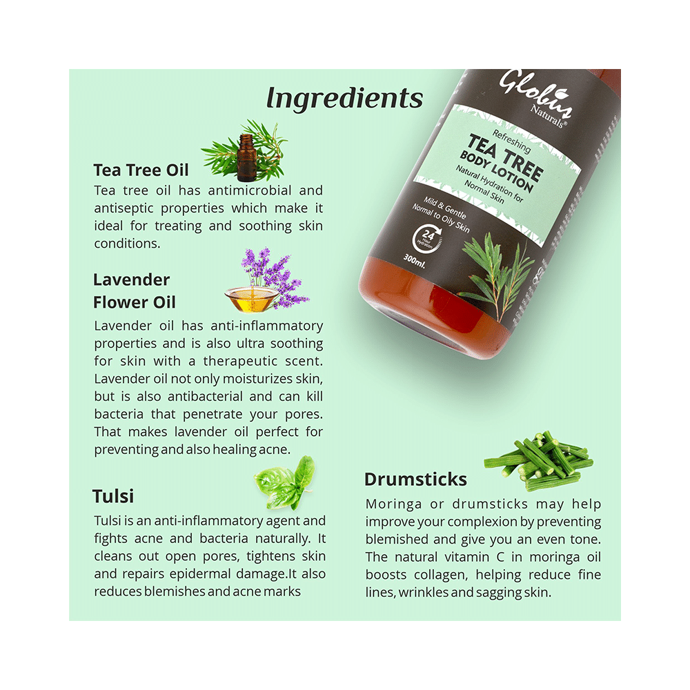 Globus Naturals Tea Tree Body Lotion - Image 2