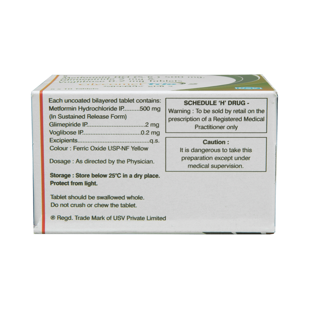 Glycomet Trio 2 Tablet SR - Image 3