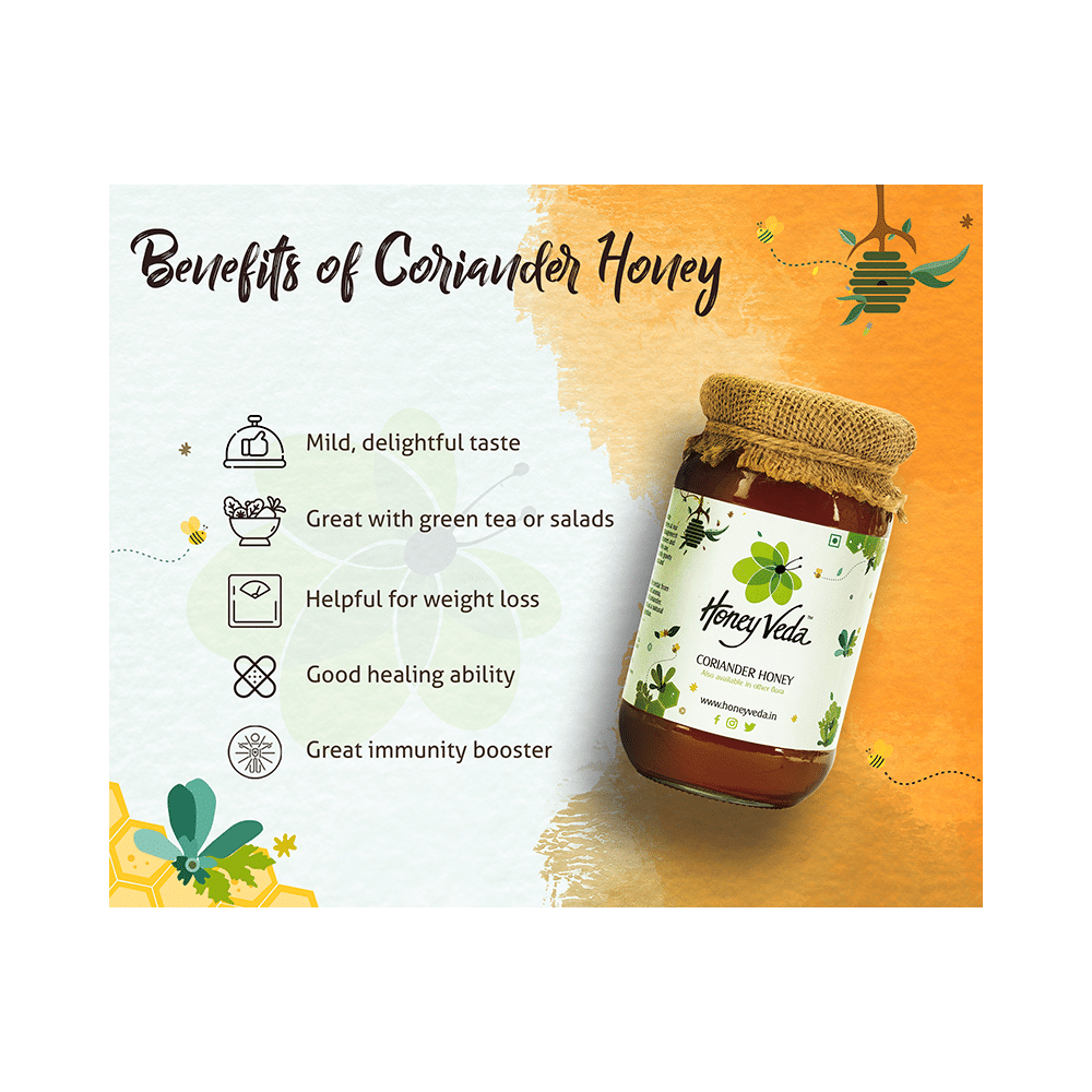 HoneyVeda Coriander Honey - Image 5