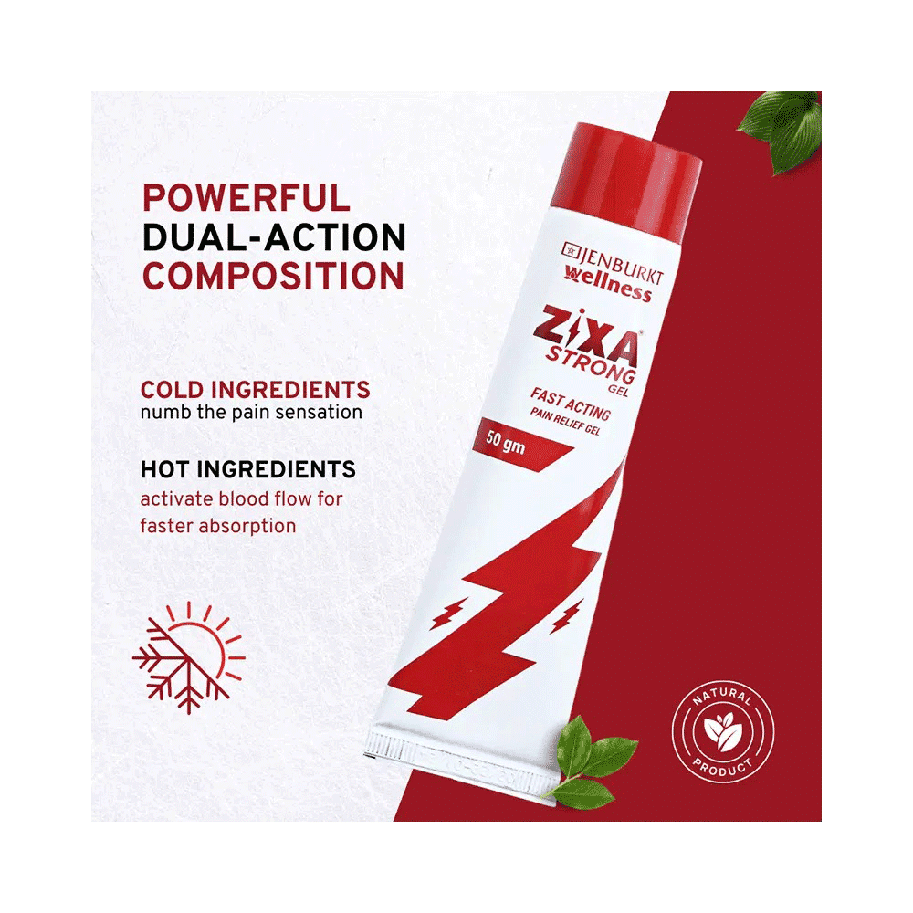 ZIXA Strong Fast Acting Pain Relief Gel | Dual action | Heals Back Pain, Muscle Pain, Knee Pain, Joint Pain (50gm Each) - Image 10