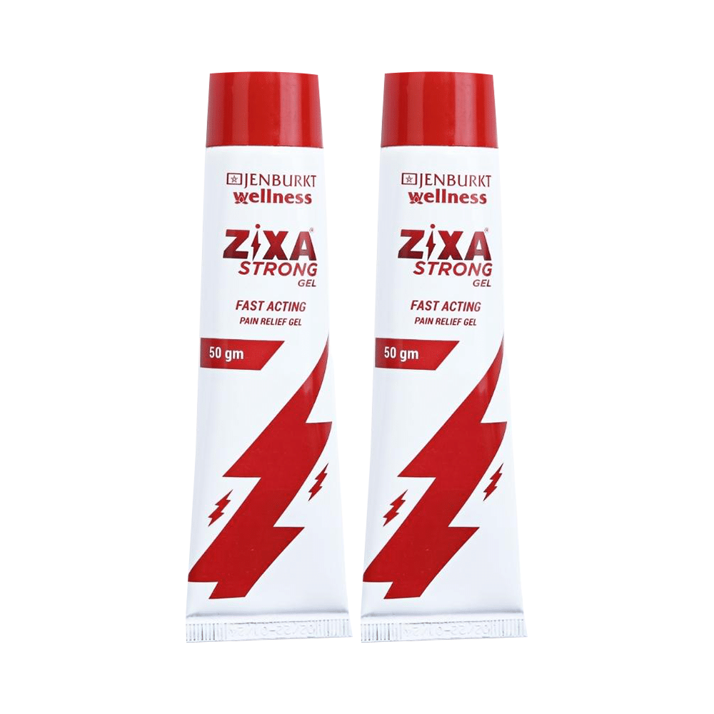 ZIXA Strong Fast Acting Pain Relief Gel | Dual action | Heals Back Pain, Muscle Pain, Knee Pain, Joint Pain (50gm Each)