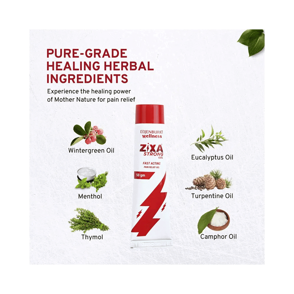 ZIXA Strong Fast Acting Pain Relief Gel | Dual action | Heals Back Pain, Muscle Pain, Knee Pain, Joint Pain (50gm Each) - Image 5