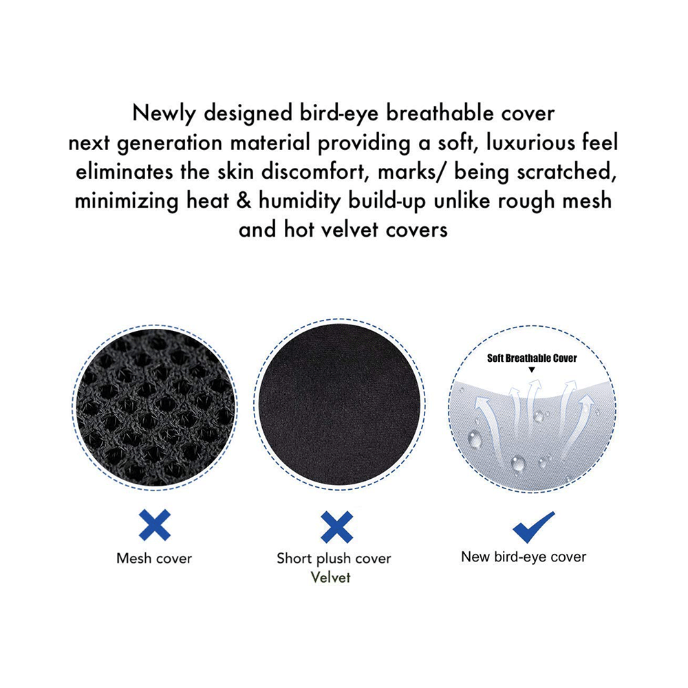 Grin Health Memory Foam Car Headrest Neck Rest Pain Relief Pillow Grey - Image 6
