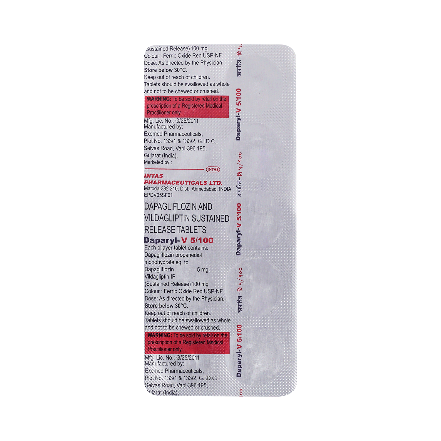 Daparyl V 5mg/100mg Tablet - Image 6