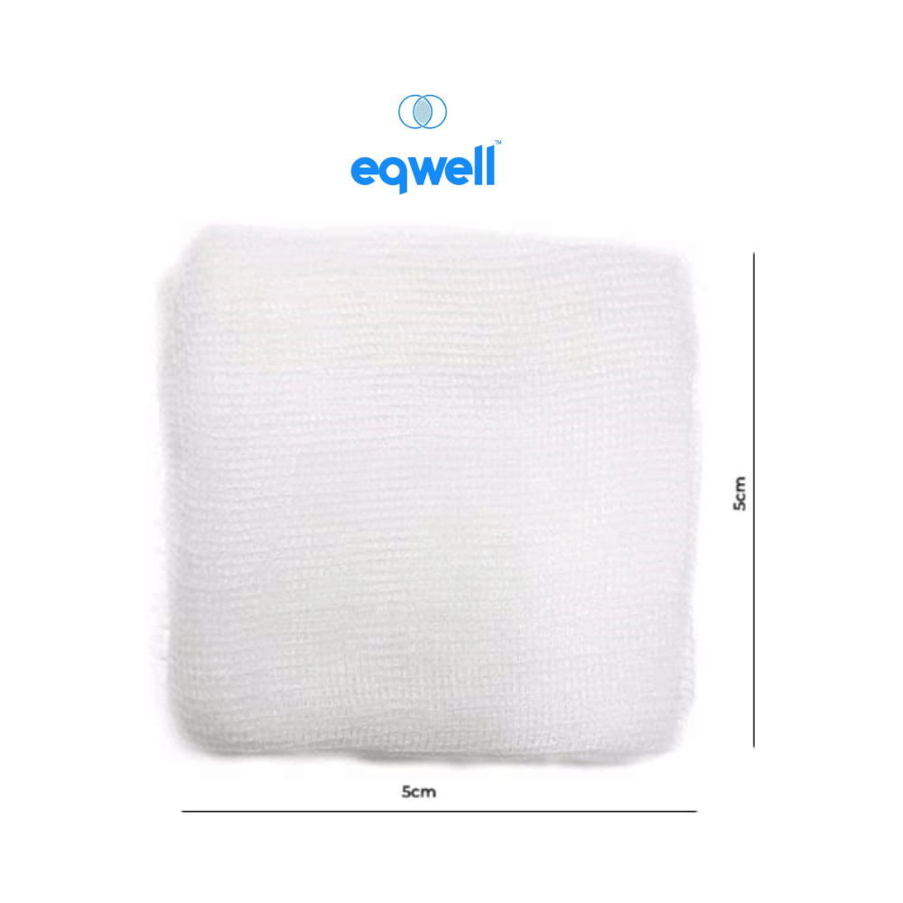 Eqwell Non-Sterile Gauze Swabs 5cm x 5cm x 12ply - Image 2