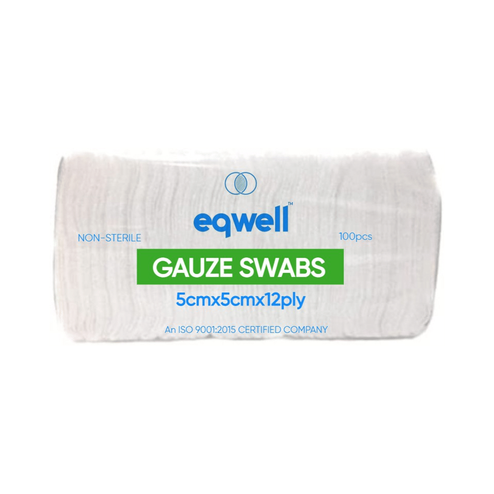 Eqwell Non-Sterile Gauze Swabs 5cm x 5cm x 12ply