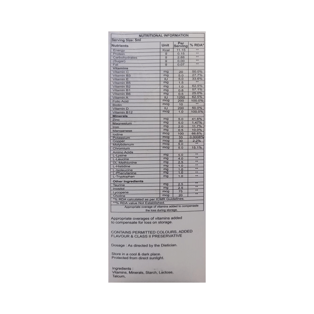 Nut-MV Syrup Mix Fruit Sugar Free - Image 2