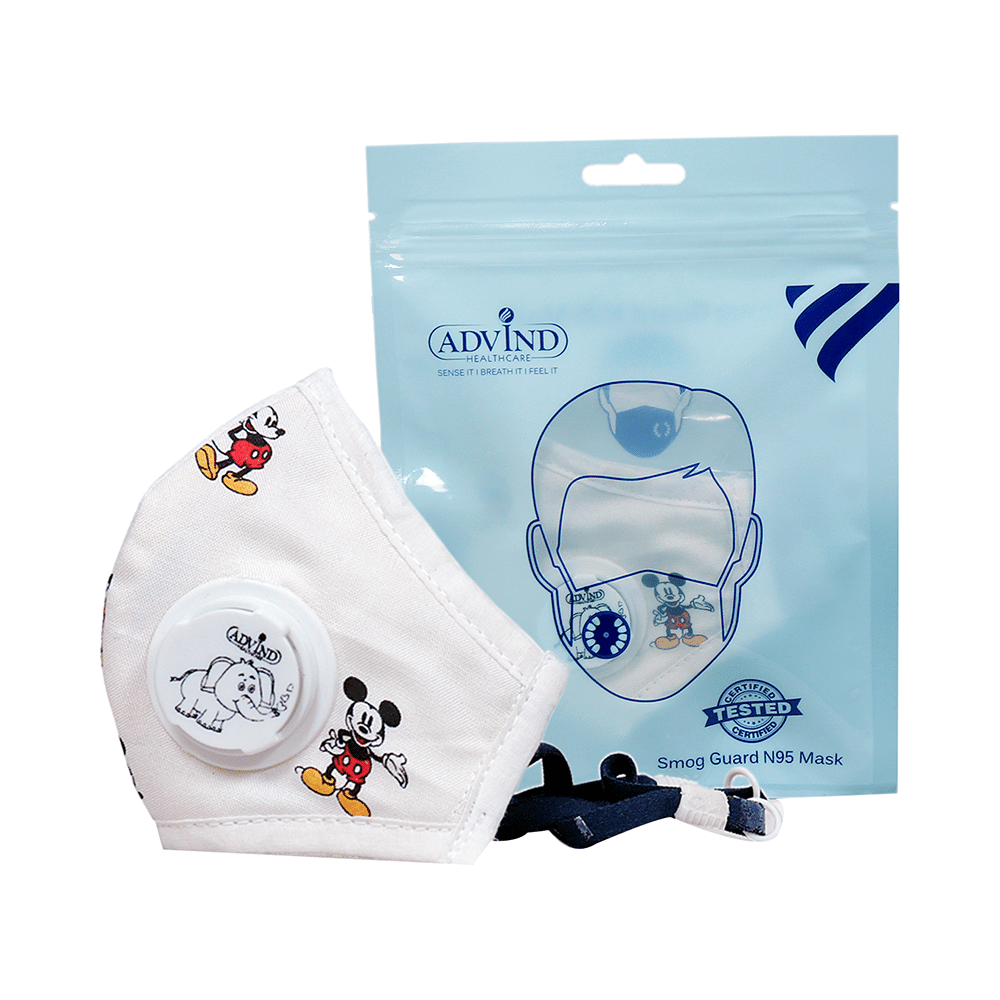 Advind Healthcare Smog Guard N95 Kids Mask with One Valve XS Mickey Mouse Design - Image 3
