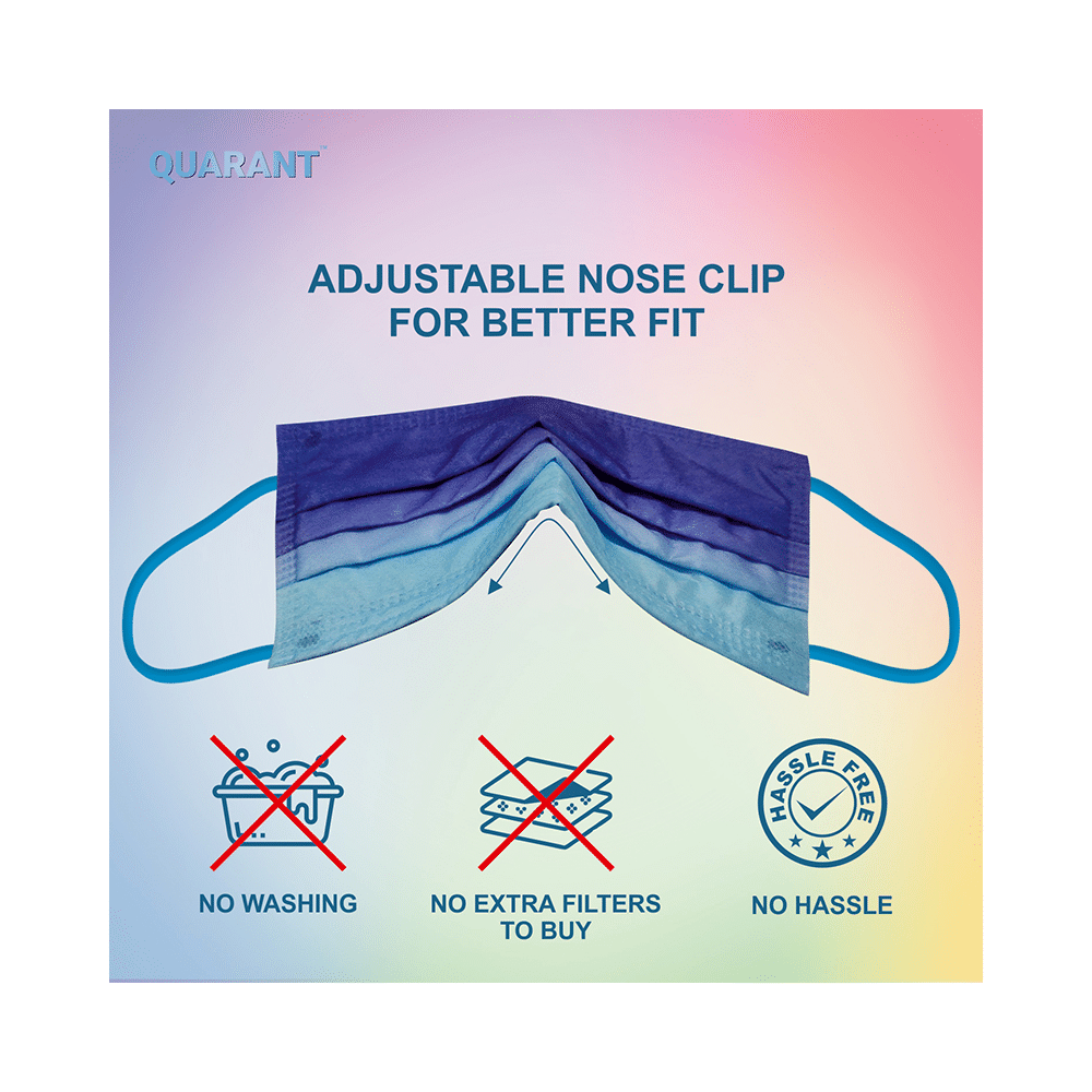 Quarant 4 Ply Designer Protective Face Mask Ombre Series Multicolor - Image 4