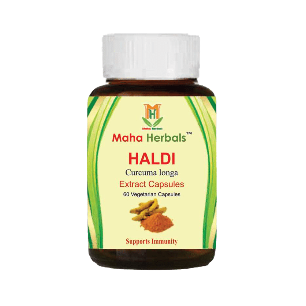 Maha Herbals Haldi Extract Vegetarian Capsule - Image 1