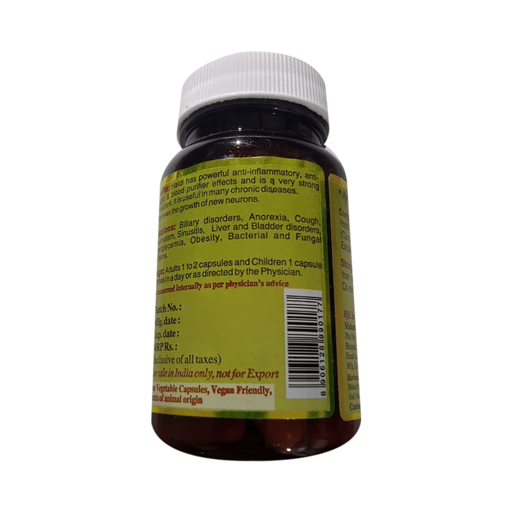 Maha Herbals Haldi Extract Vegetarian Capsule - Image 3