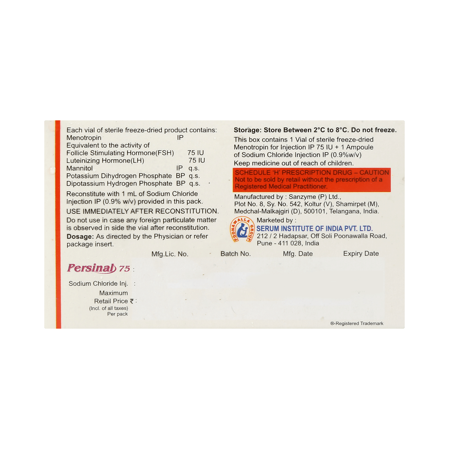 Persinal 75IU Injection - Image 3
