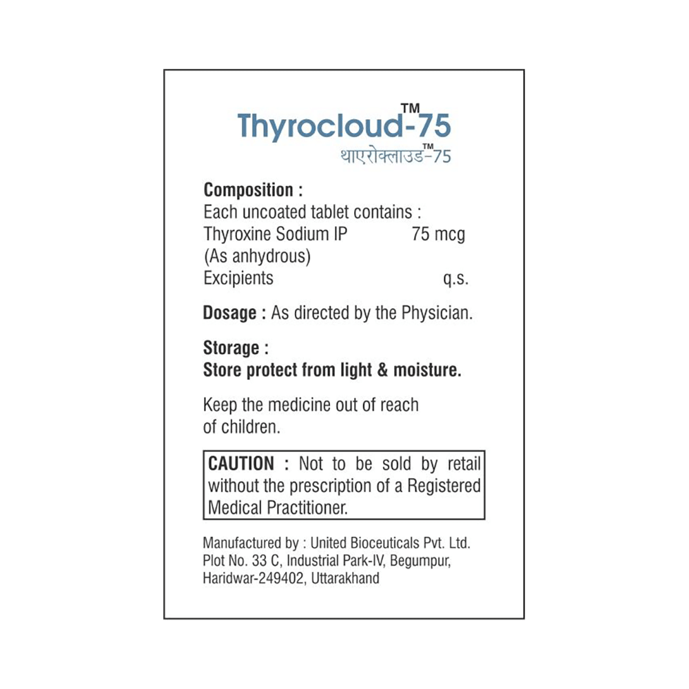 Thyrocloud 75 Tablet - Image 2