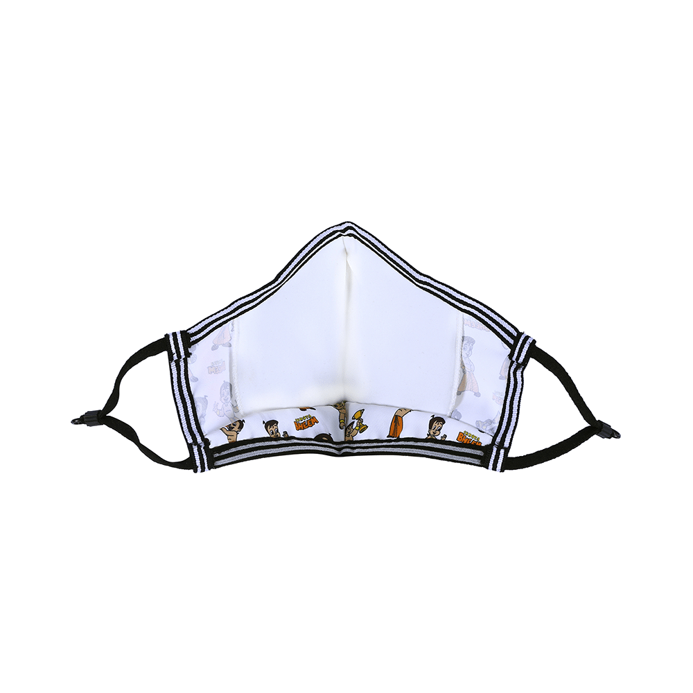 Vibe Chhota Bheem Premium Re-Usable Face Mask for Kids with 25 Filters Free Size Pose - Image 3