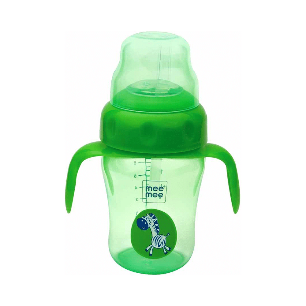 Mee Mee 2 in 1 Spout and Straw Sipper Cup Green - Image 4