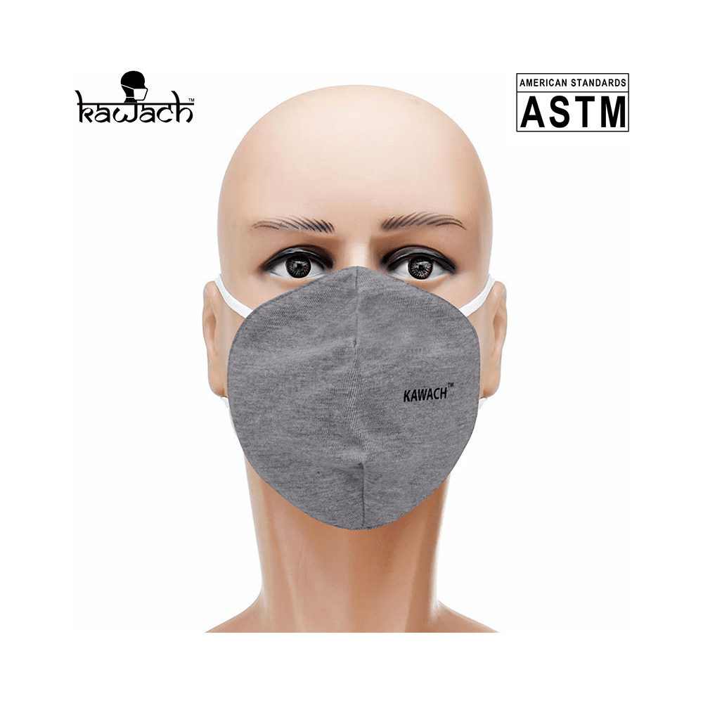 Kawach Anti Pollution Mask 5 Black & 5 Grey - Image 5