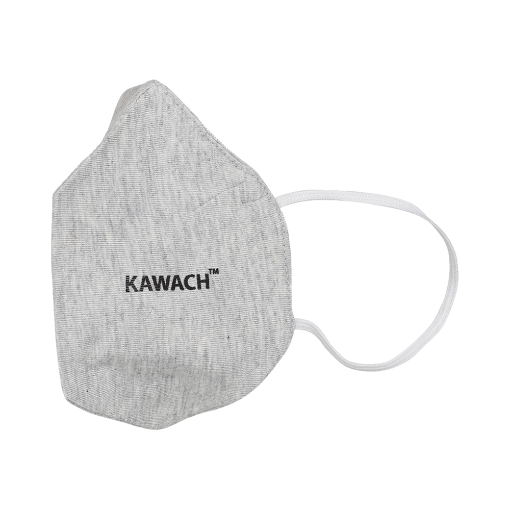 Kawach Anti Pollution Mask 5 Black & 5 Grey - Image 2