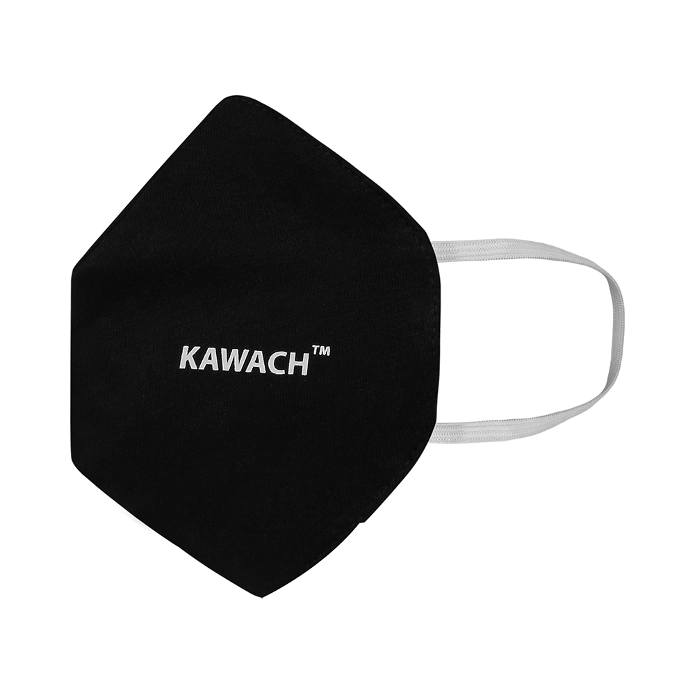 Kawach Anti Pollution Mask 5 Black & 5 Grey - Image 3