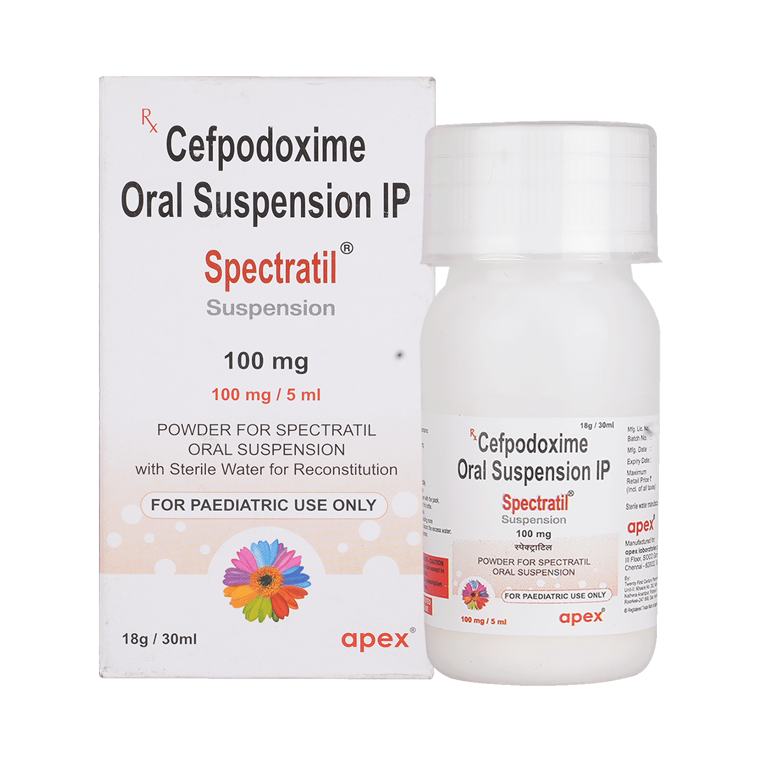 Spectratil 100mg/5ml Syrup