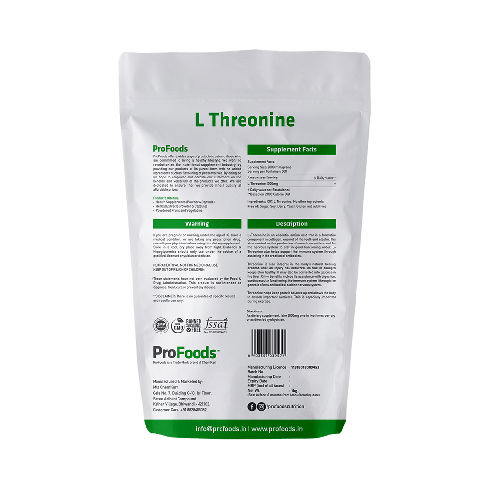 ProFoods L-Threonine Powder - Image 2