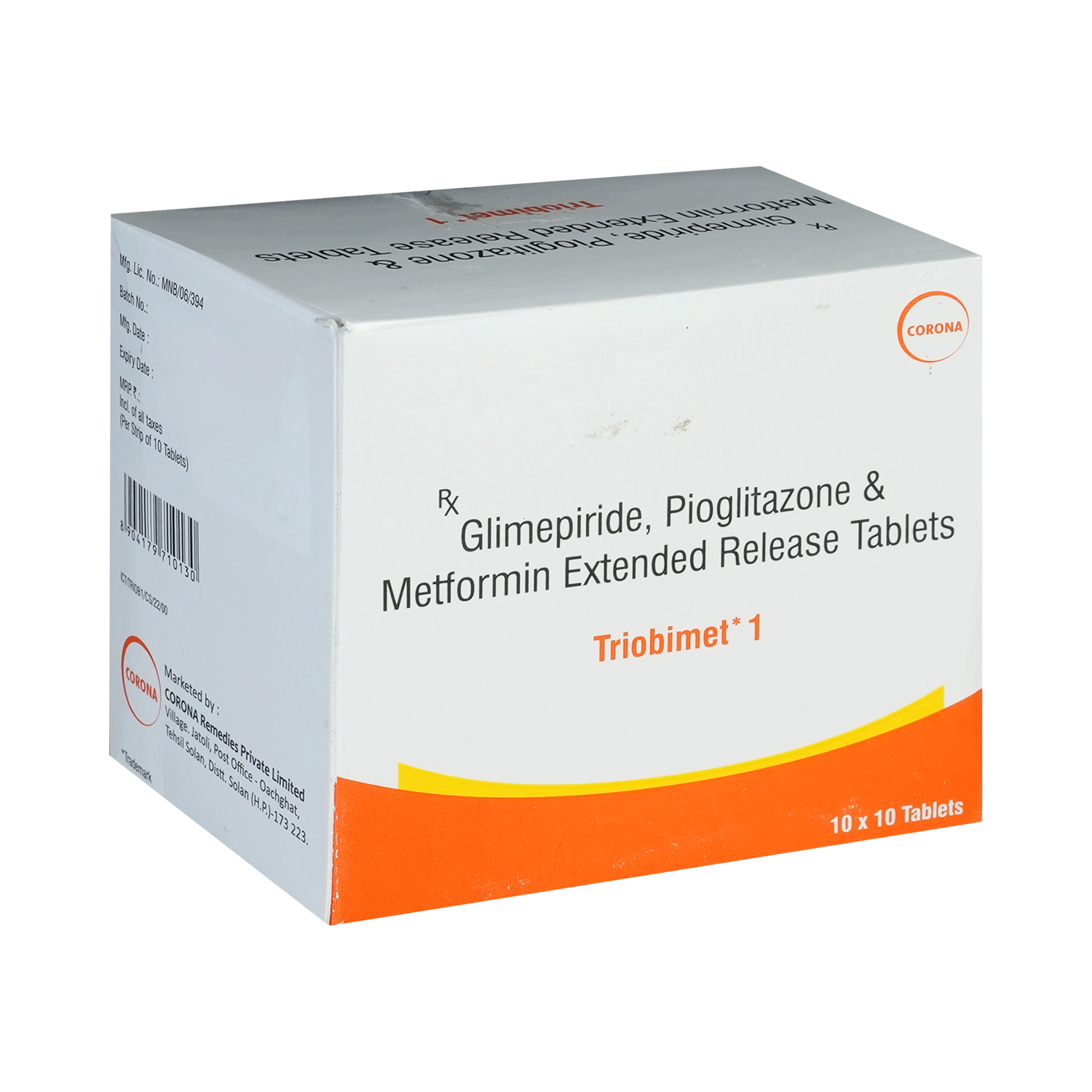 Triobimet 1mg/500mg/15mg Tablet ER - Image 2