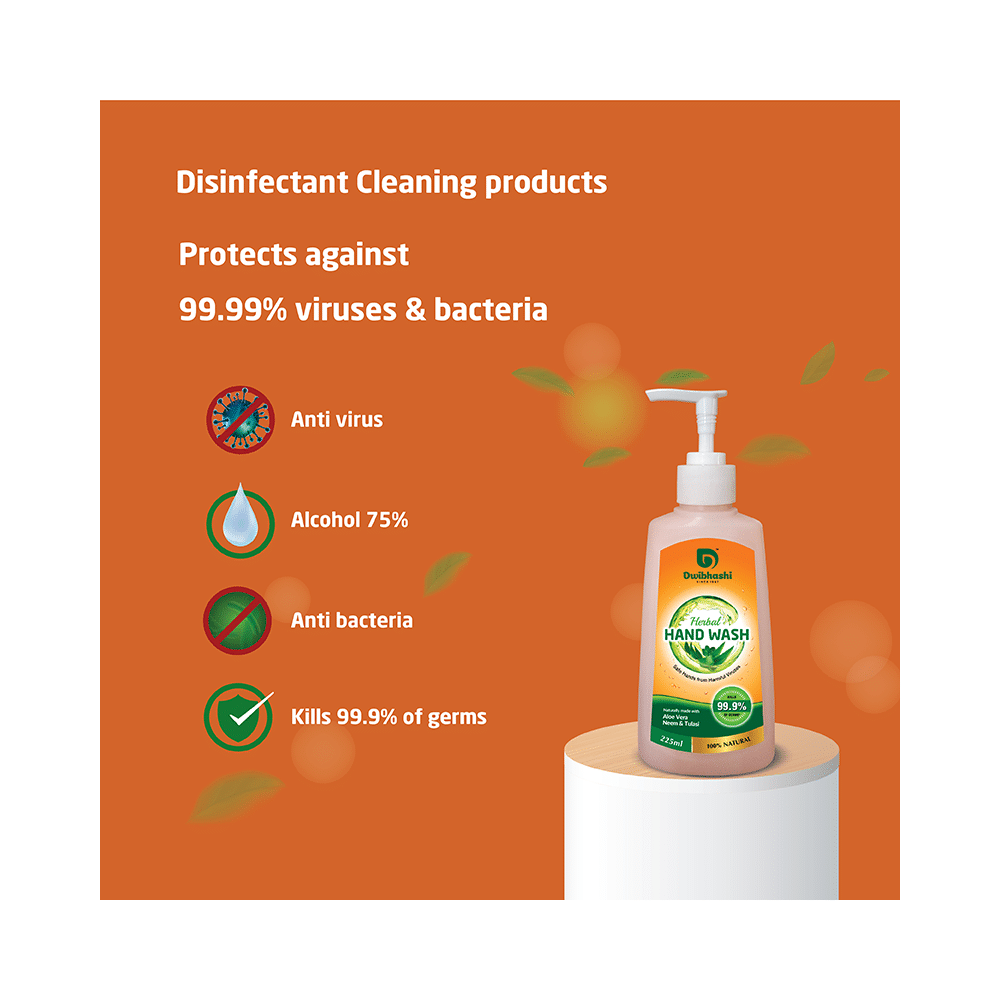 Dwibhashi Herbal Hand Wash Aloevera Neem Tulsi - Image 3