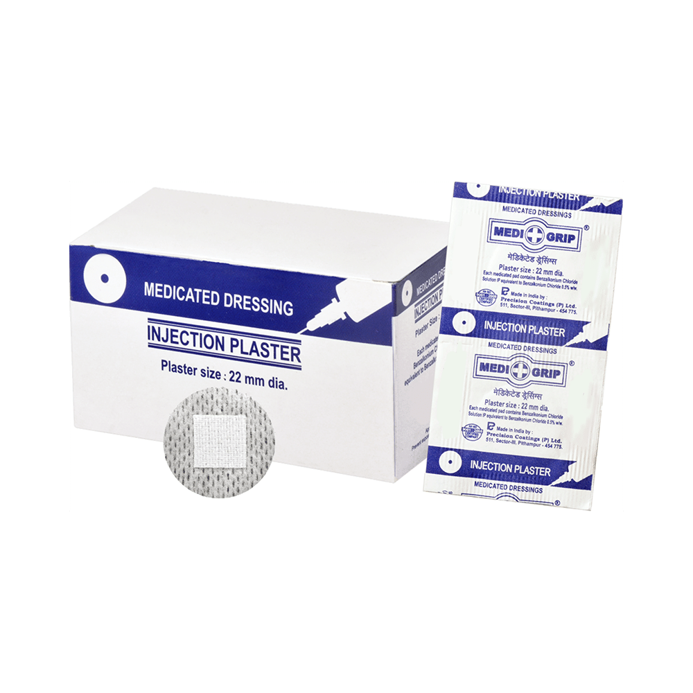 Medigrip Medicated Dressing Injection Plaster Round