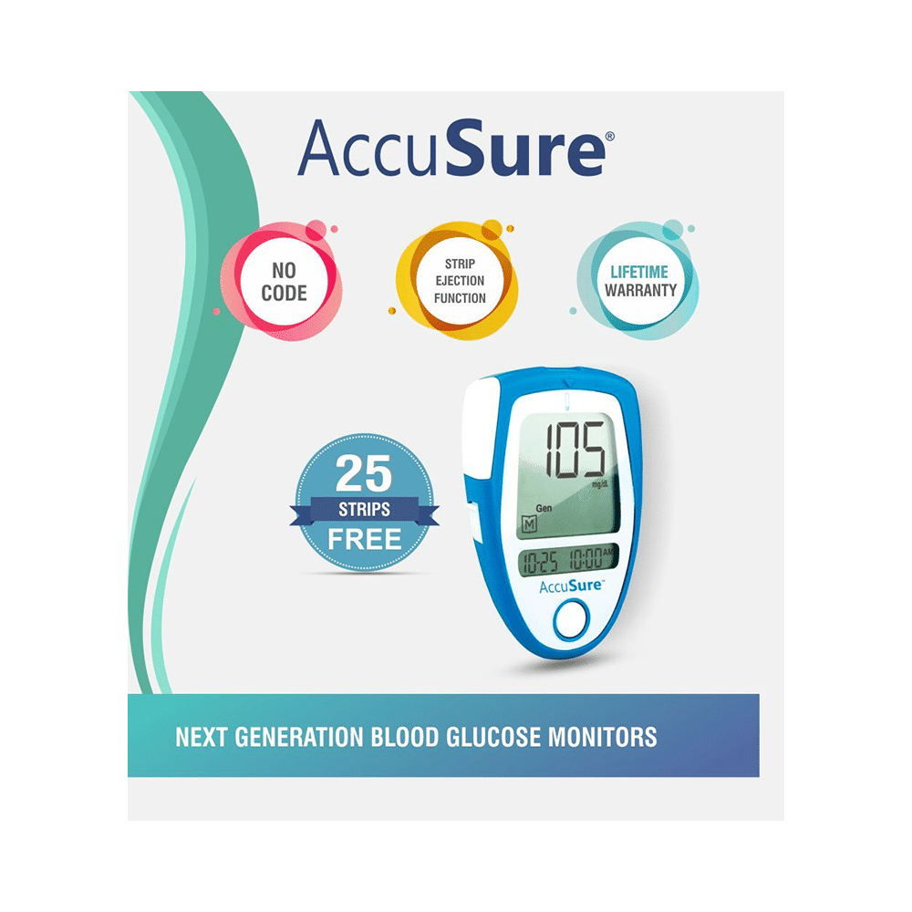 Dr. Gene AccuSure 3rd Generation Blood Glucose Monitoring System with 25 Strip Free - Image 3
