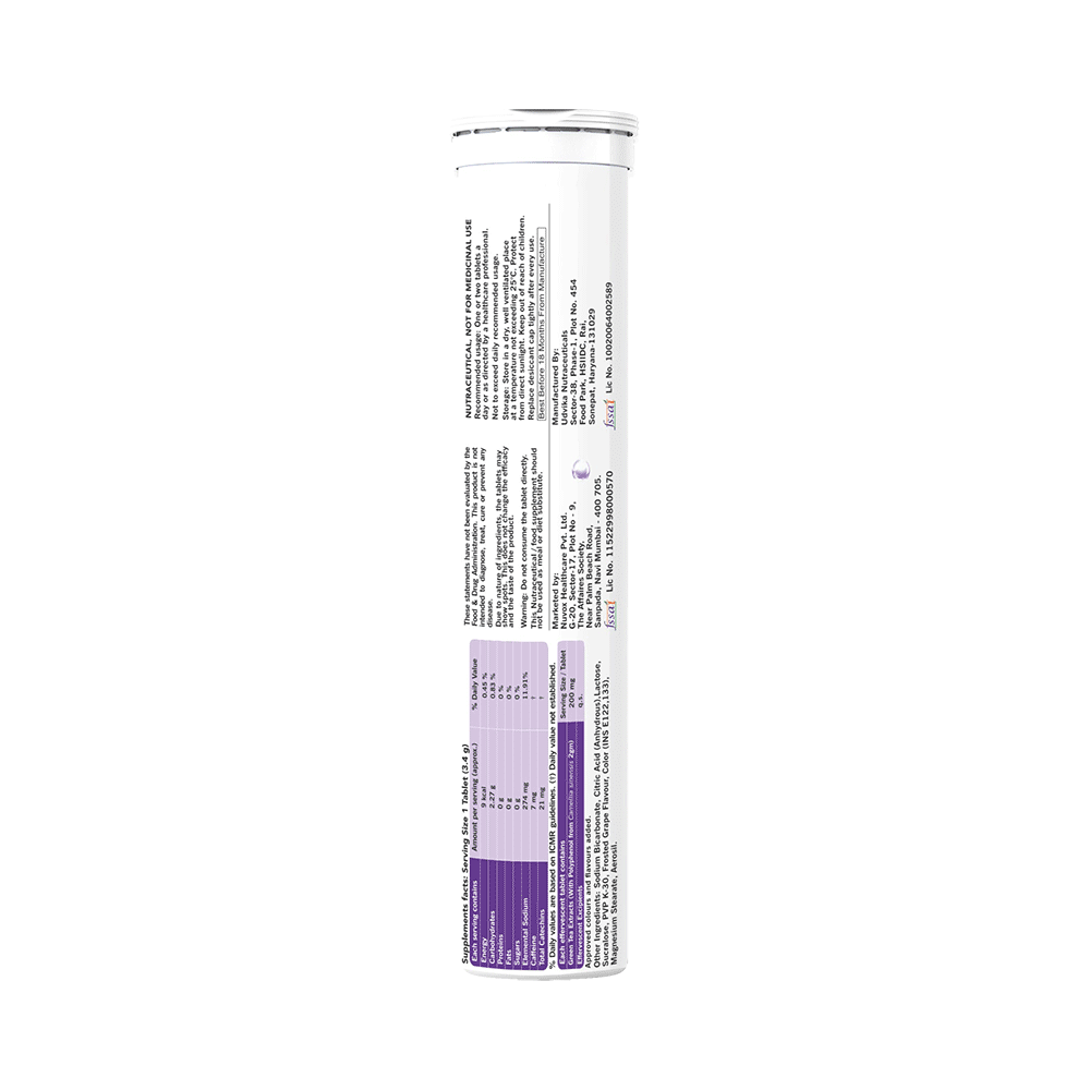 TopUp Delicious Matcha Green Tea Effervescent Tablet (20 Each) Frosted Grape - Image 2