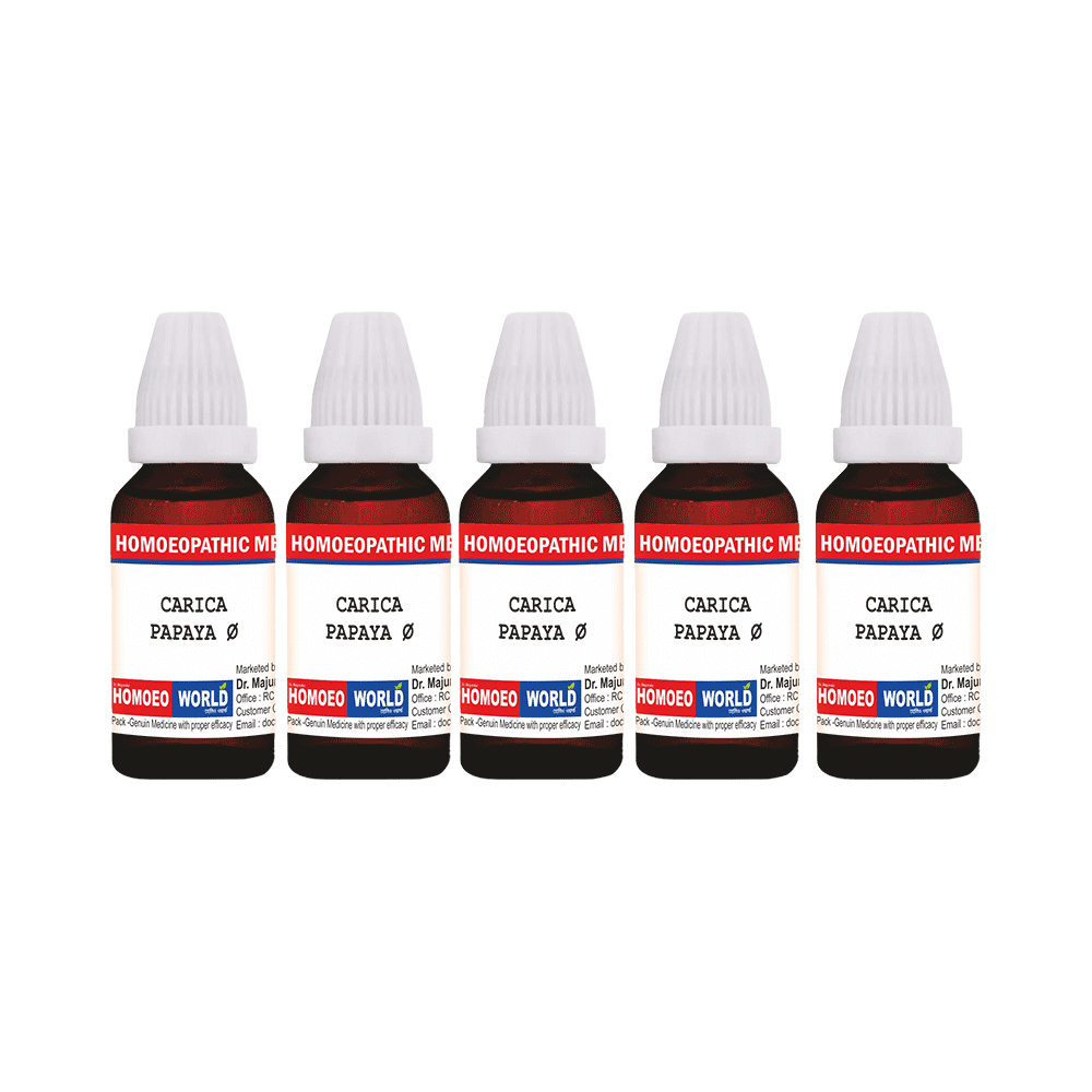 Dr. Majumder Homeo World Carica Papaya Mother Tincture (30ml Each) Q - Image 1