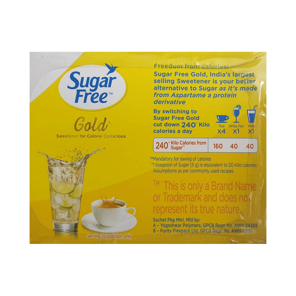 Sugar Free Gold Sweetener for Calorie Conscious (100 Sachet Each) - Image 4