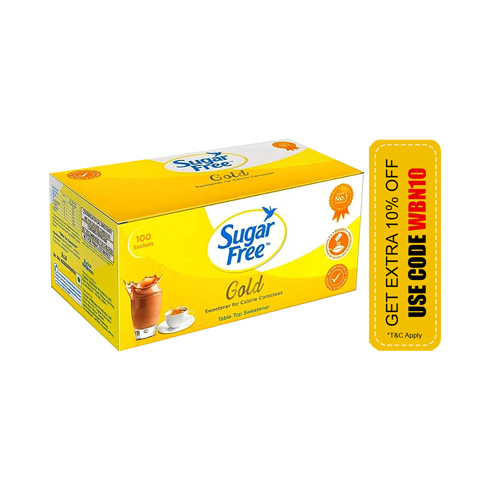 Sugar Free Gold Sweetener for Calorie Conscious (100 Sachet Each)