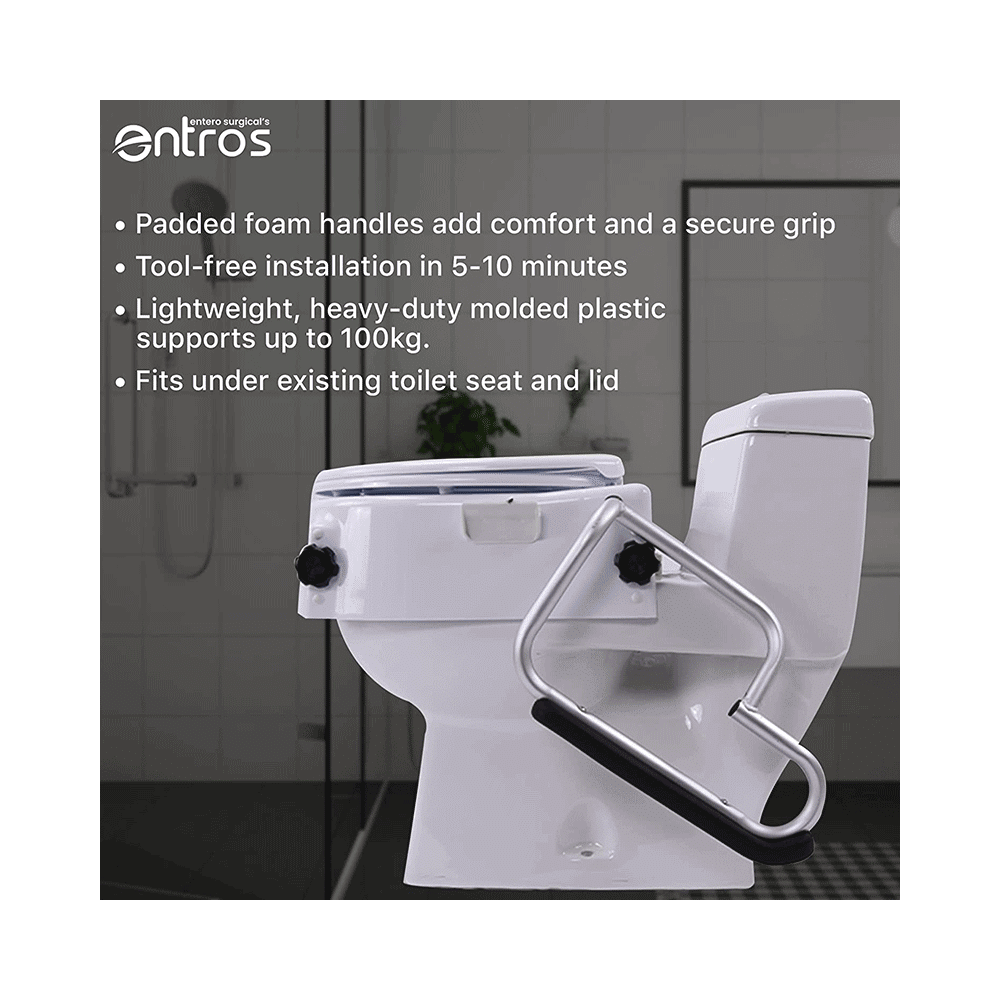 Entros SC7060H Premium Adjustable Commode Toilet Seat Raiser Elveator with Lift Padded Armests - Image 5