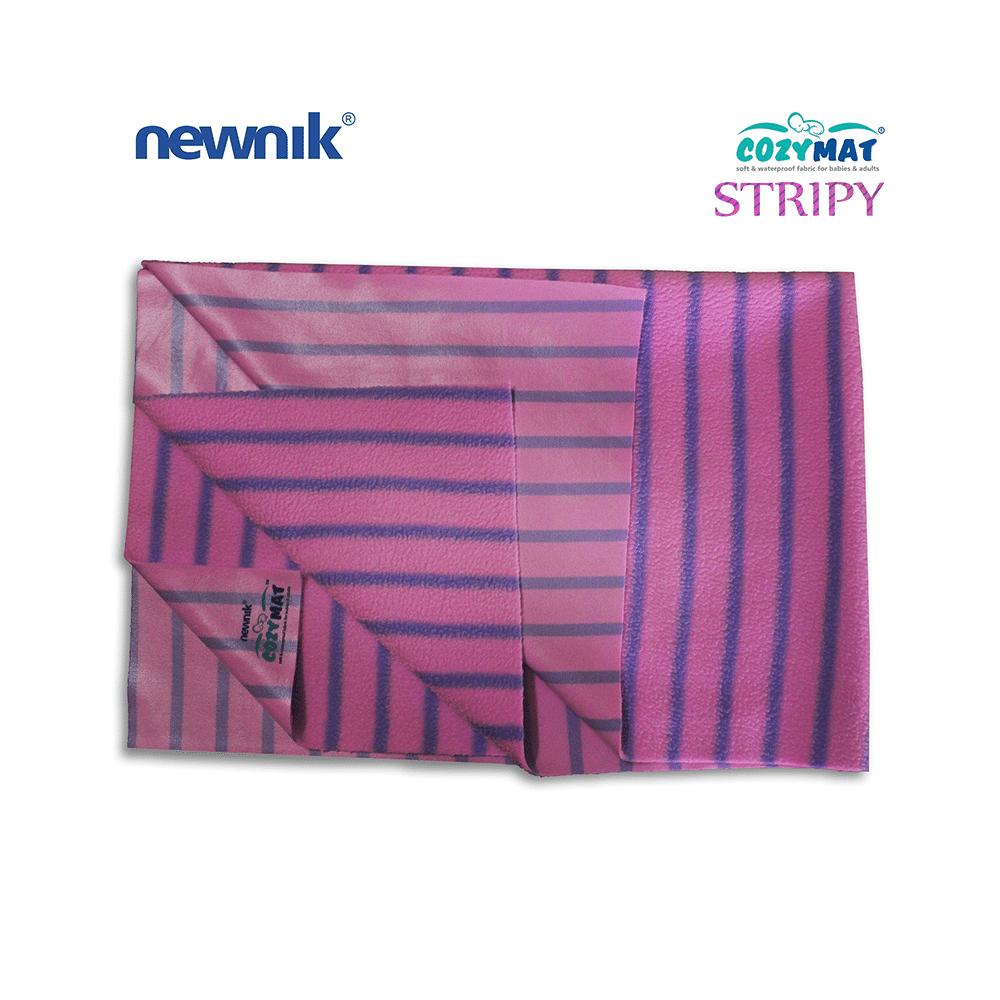 Newnik Cozymat Stripy Soft (Broad Stripes) (Size: 50cm X 70cm) Small Lavender - Image 1