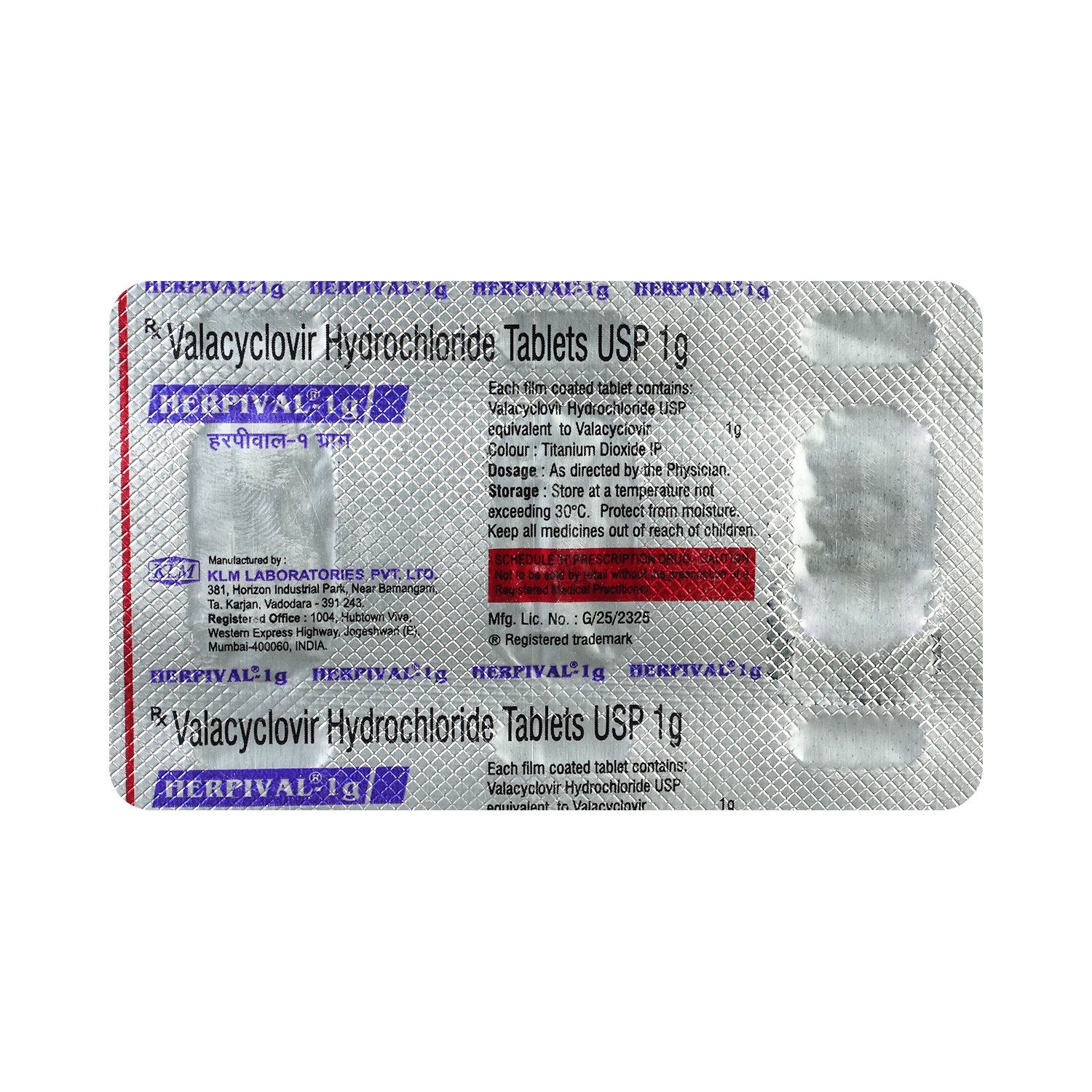 Herpival 1000mg Tablet - Image 5