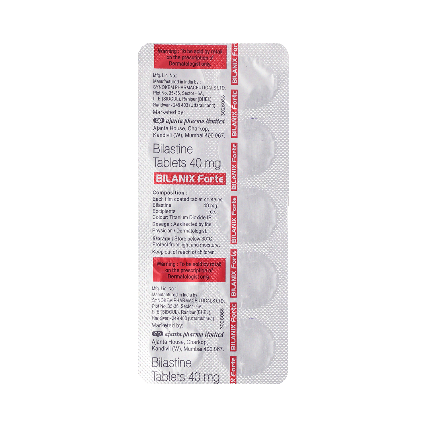 Bilanix Forte 40mg Tablet - Image 6