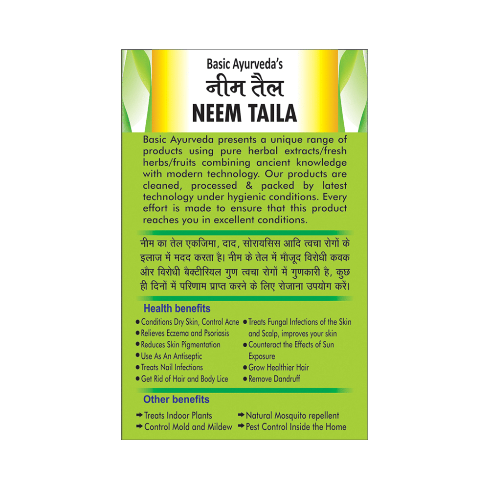 Basic Ayurveda Neem Taila - Image 4