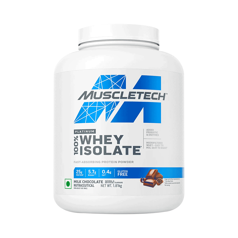 Muscletech Platinum 100% Whey Isolate Milk Chocolate Gluten Free - Image 1