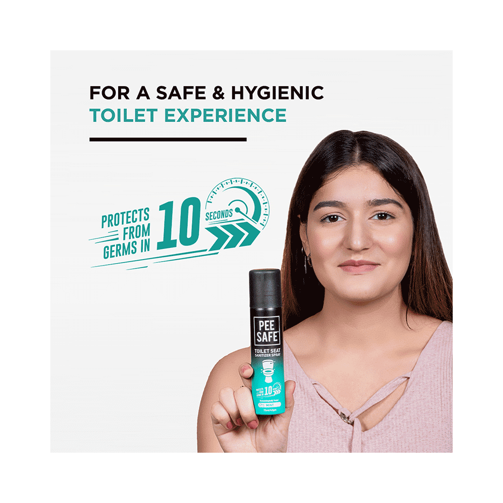 Pee Safe Toilet Seat Sanitizer Spray Mint - Image 3