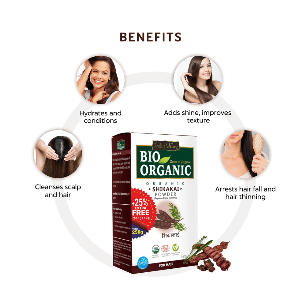 Indus Valley Bio Organic Shikakai Powder +25% Extra Free - Image 4