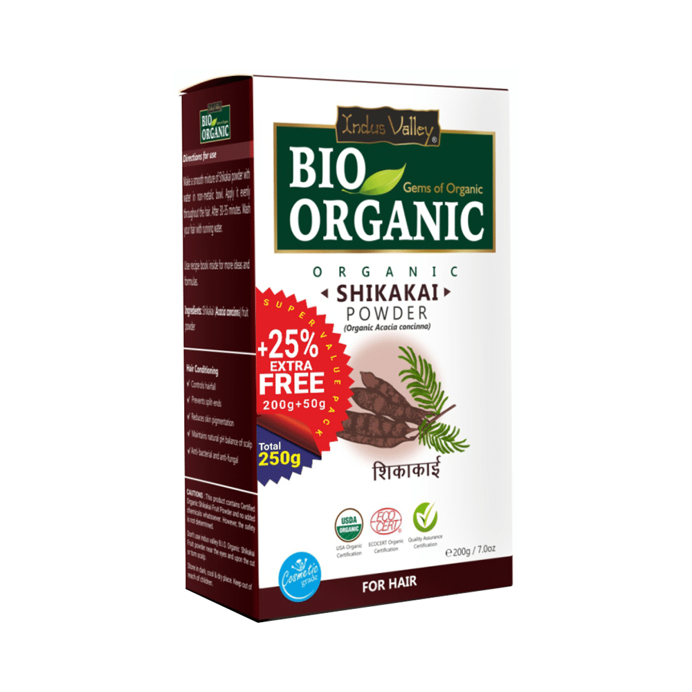 Indus Valley Bio Organic Shikakai Powder +25% Extra Free